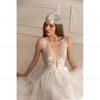 ANGEL Boho Luxury Wedding Dresses For Women 2024 V-Neck Appliques Beading Bridal Gown Backless Vestidos De Novia Custom Made 2