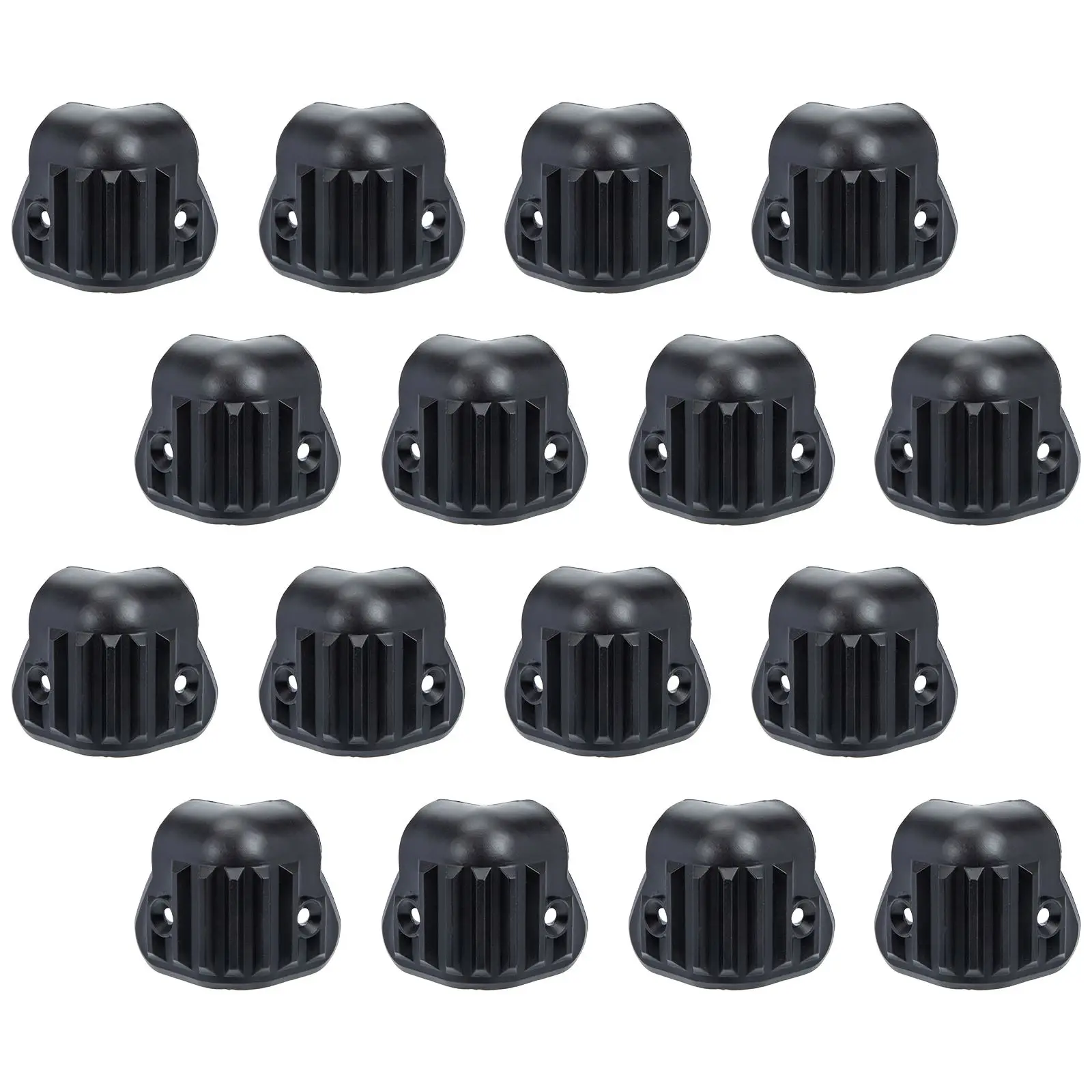 16pcs Black Speaker Corners Plastic Right Angle Rounded Protector ...