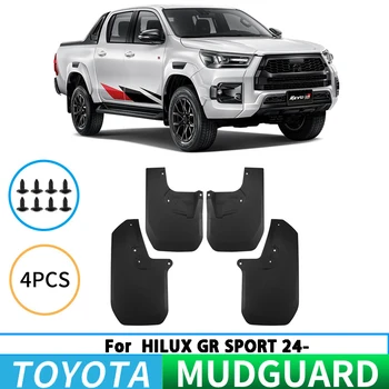Toyota Hilux GR Sport 2024-2025 Front & Rear Mud Flaps Splash Guards Wheel Fender Set