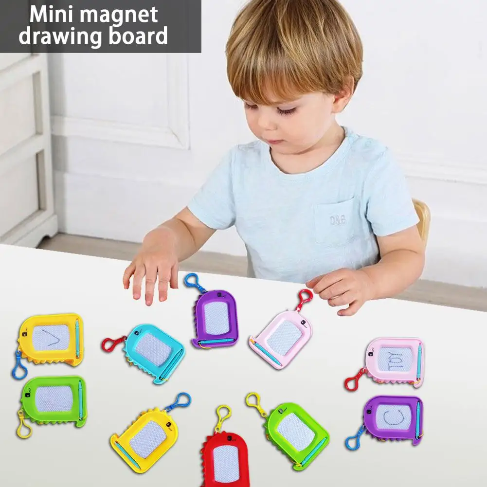 

Children Art Toy Mini Magnetic Drawing Board with Carabiner Valentines Day Cards for Kids Erasable Doodle Sketch Classroom