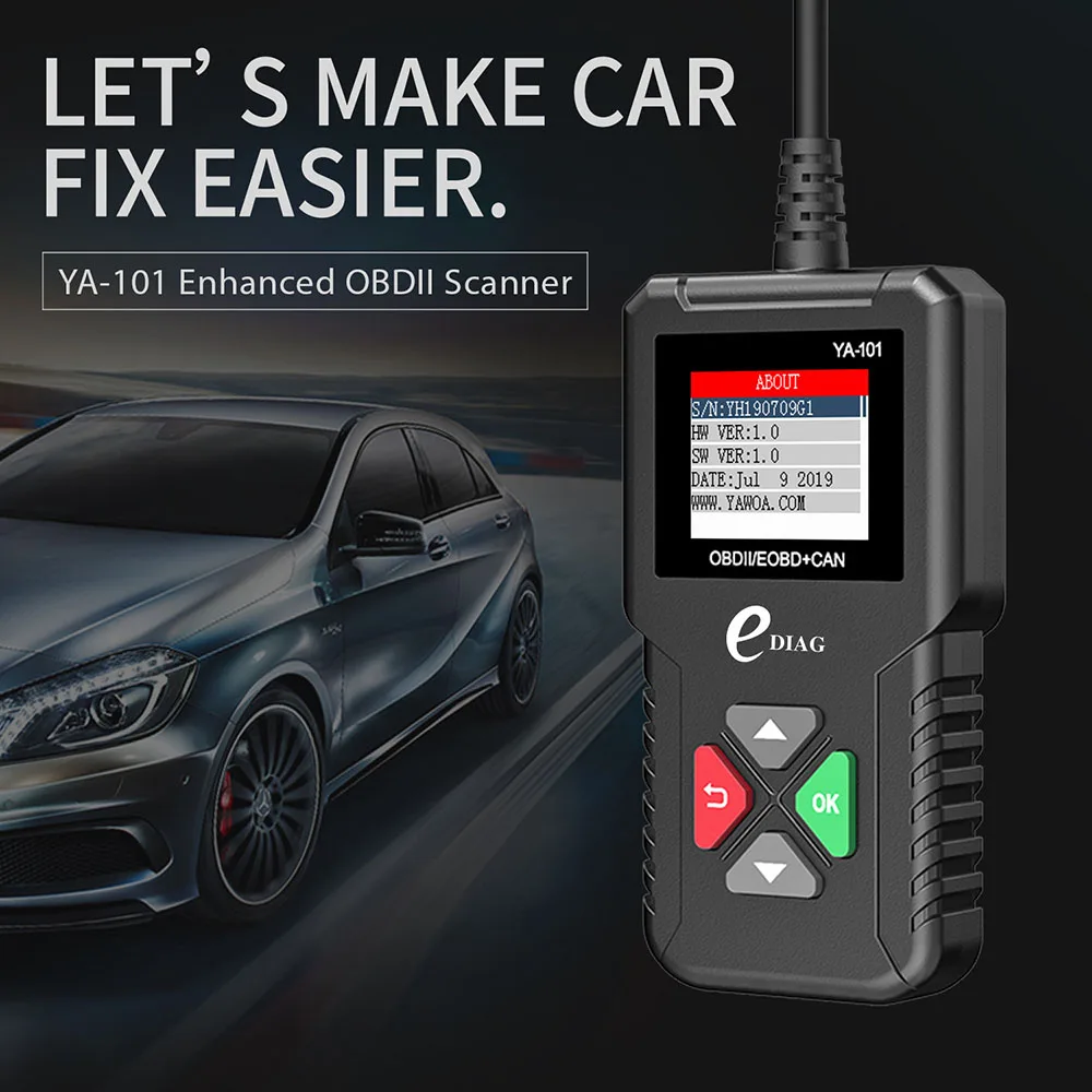 Car Diagnostic Tools Universal Version OBD2 Code Reader Digital Display Multi Language OBD 2 Scanner Fault Code Clear 2