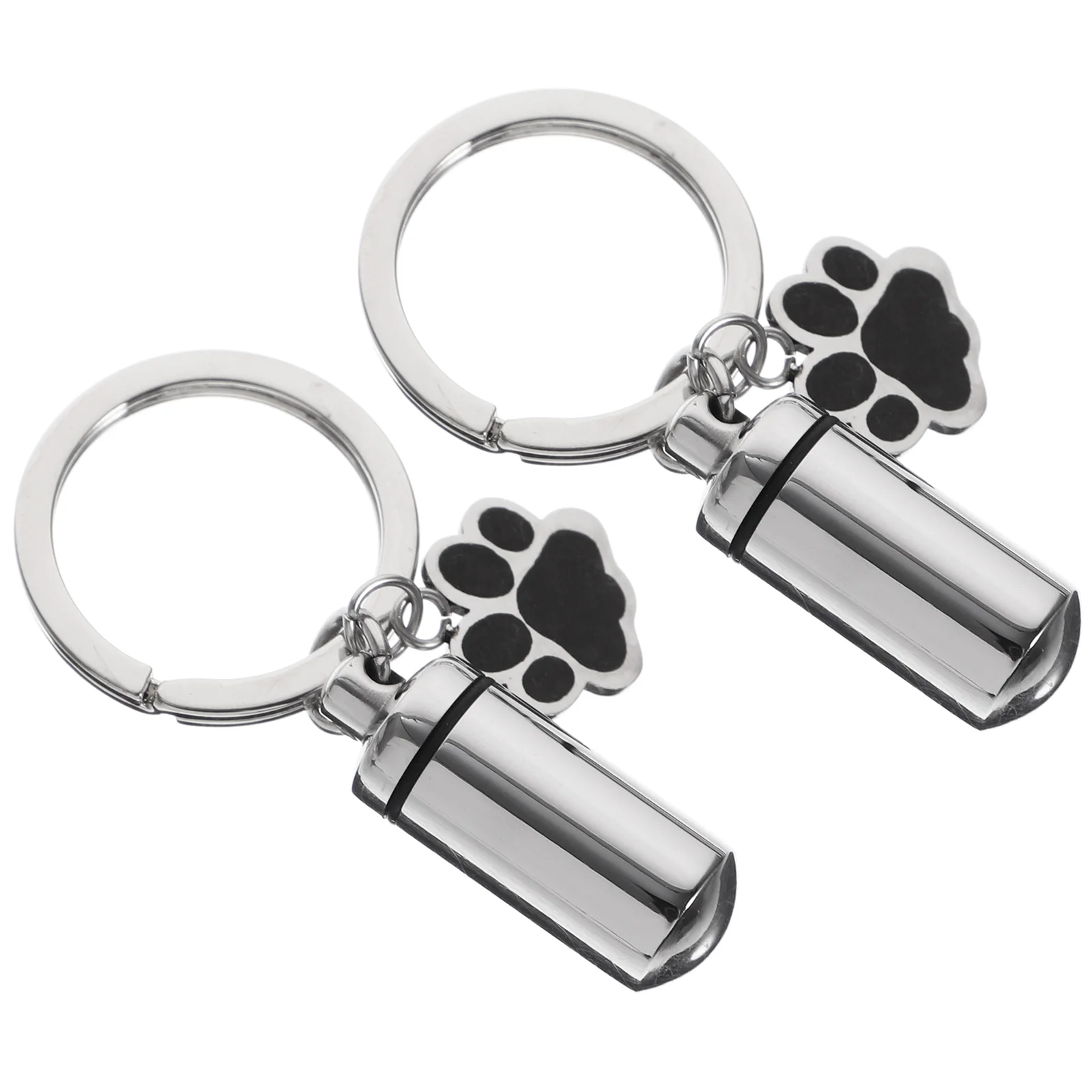 2 Pcs Bone Ash Necklace Pet Urns For Hair Locket Stainless Steel Pet Urn Hanging Ash Jar Memorials