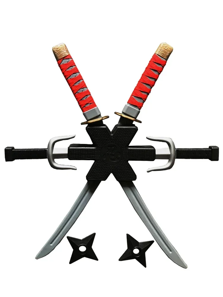1: 1 Ninja Set Halloween Children's Japanese Samurai Cosplay Toys Knife Set Dart Toy Model Gifts Collection Bizarre Toys