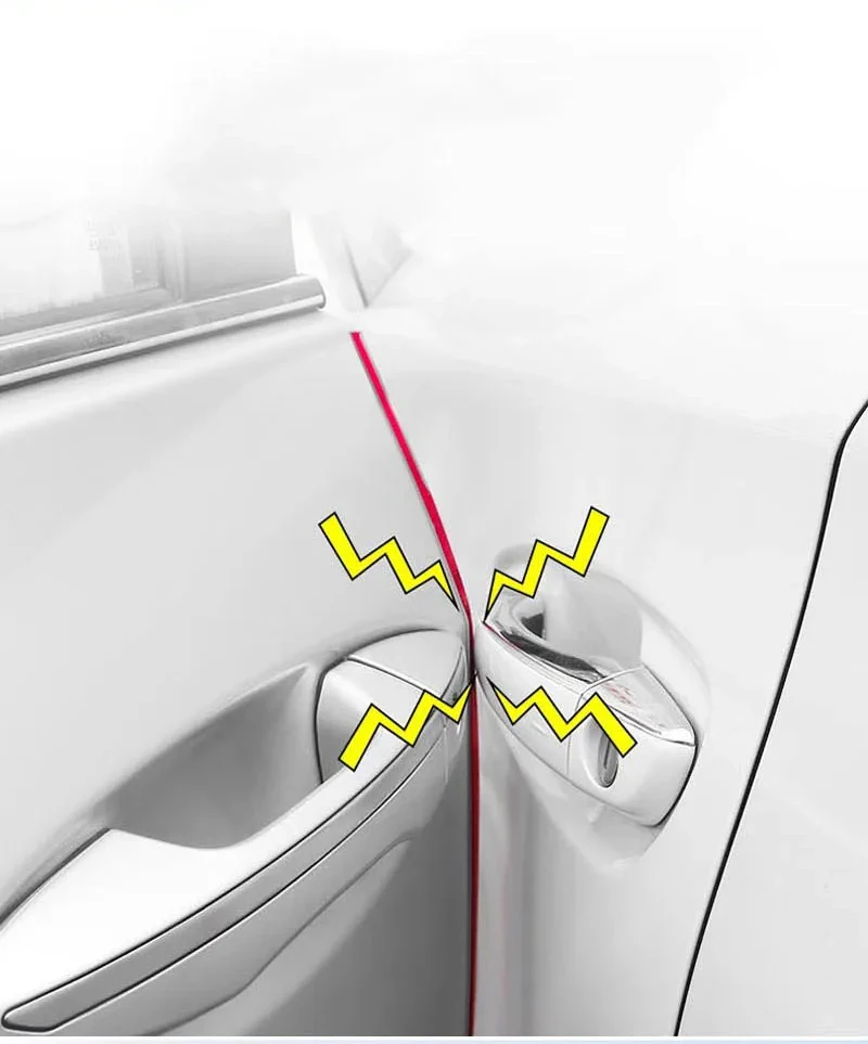 Auto U-förmige Türkante dekoratives Design Streifen Autotür Antikollisionsstreifen Autotür Universal Gummi Kratzschutz – Detail 3