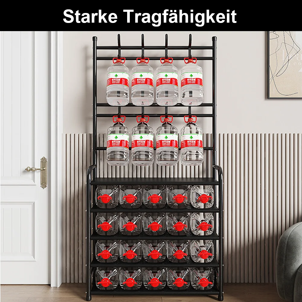 5/4-stöckiges Freistehendes Aufbewahrungsregal Kleider- und Hut-Aufbewahrungsregal Schuhregal Freistehender Aufbewahrungsschrank für Wohnzimmer – Detail 8