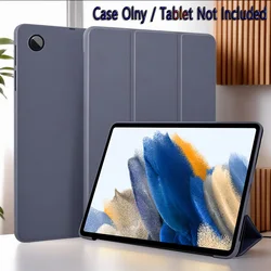 Soft Silicone Back Case with Magnetic Flip Smart Cover for A8 10.5 X200 X205 (Lavender)