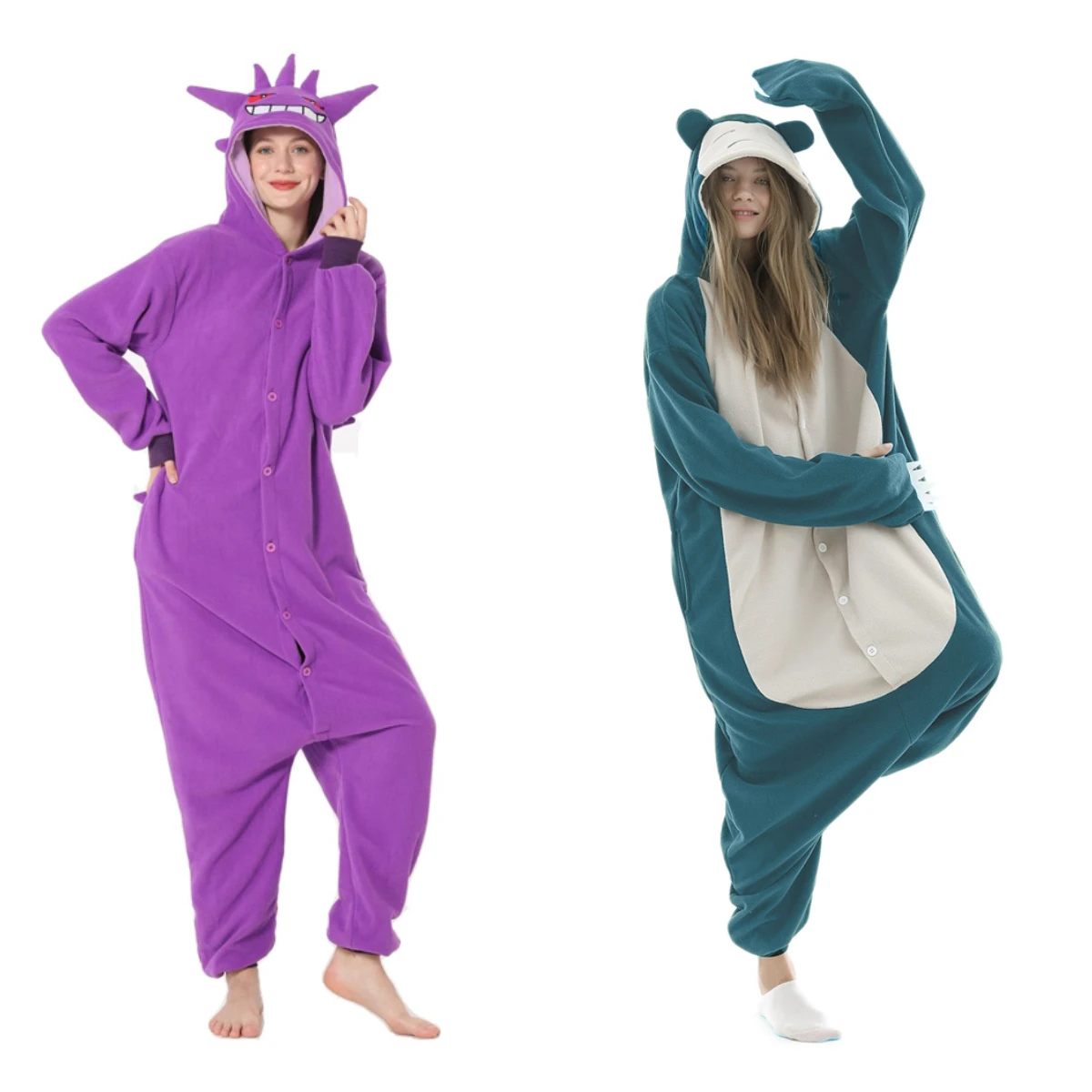 Pigiama Animali Cosplay,Pigiama Intero Animali Costume Adulto,Unisex Costume Carnevale Animali,Donna Uomo Cosplay Animale Costumi Tuta Halloween Carnevale (Men-3XL - Foto 8