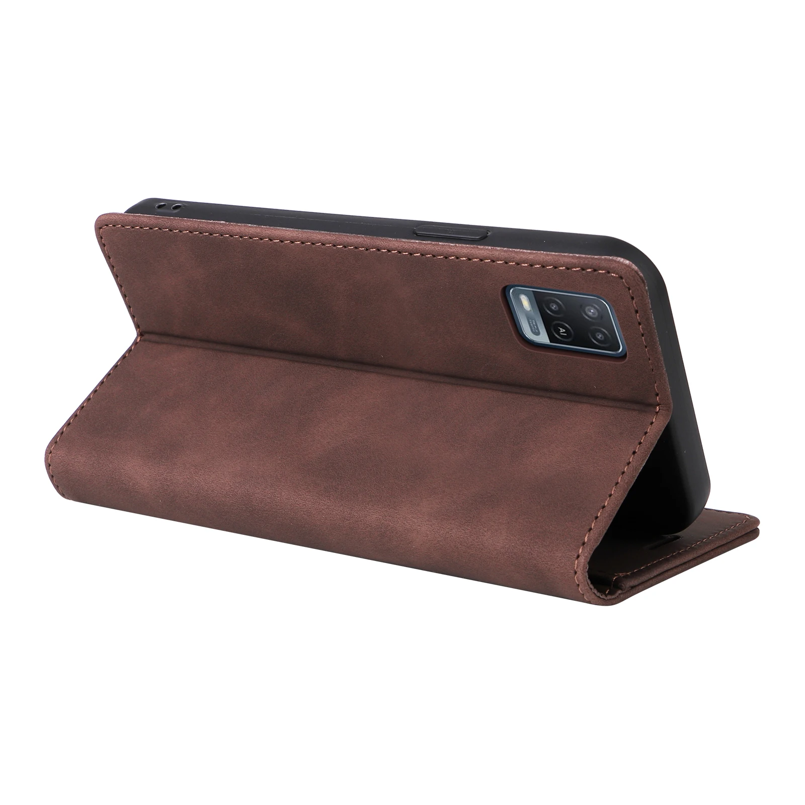 Leather Flip Wallet Phone Case with Stand Feature