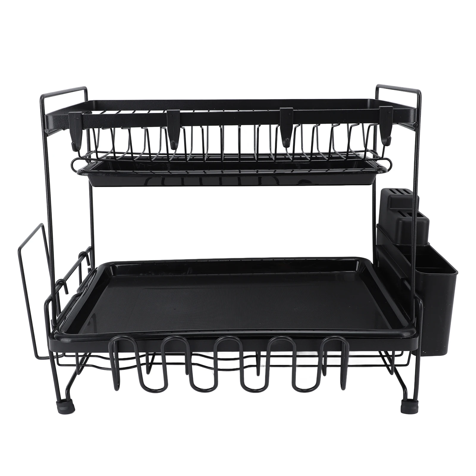 

Dish Drying Rack Dish Rack 2 Layer Easy To Clean Space Saving Durable Convenient Storage Versatile with Utensil Holder for Home
