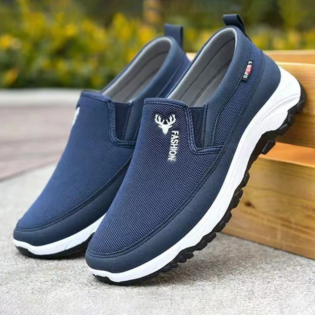 Chaussures de sport respirantes pour hommes, chaussures de bateau détectée y, tennis de voyage orthopédiques 4WD, chaussures plates à enfiler pour les activités de plein air, la randonnée, la marche 1