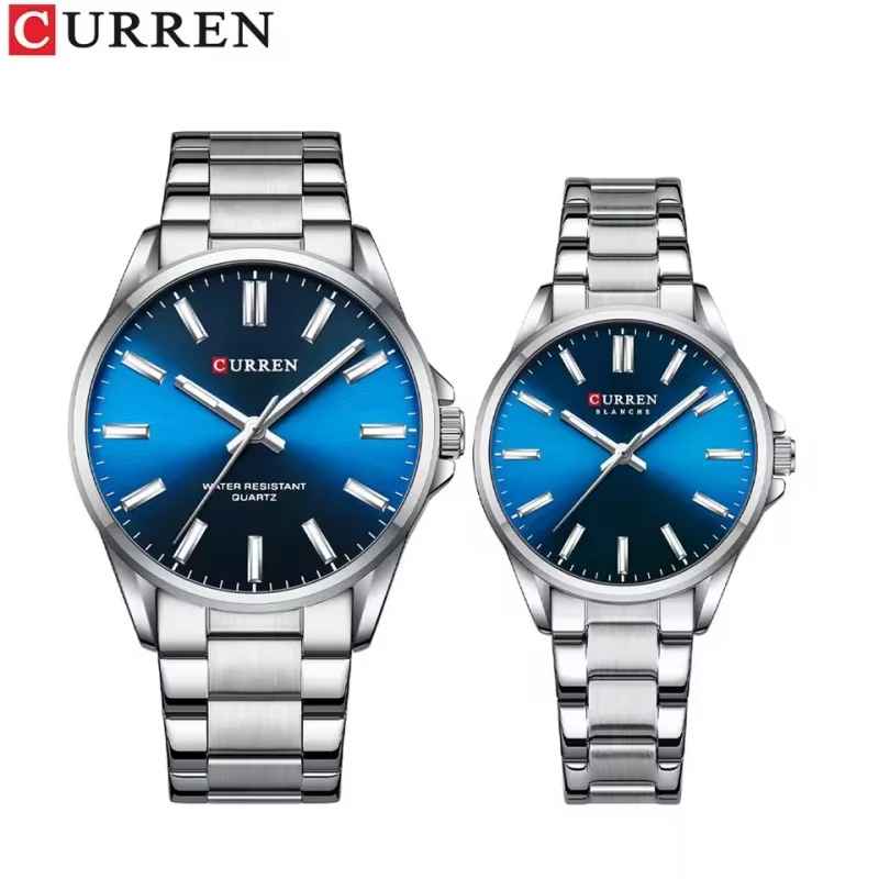CURREN 9090 2025 New Product Couple Fashion Quartz Watch Round