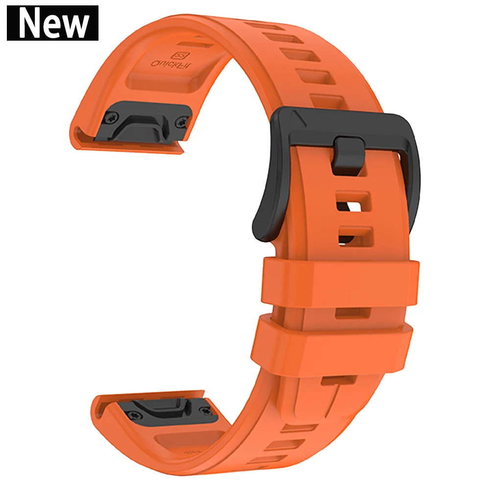 Elite Silicone Strap Bracelet for Fenix8 Watch - QuickFit, 26/22mm, Durable and Stylish