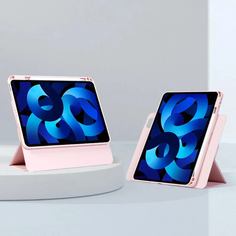 Enhanced 360° Rotating Magnetic Detachable Tablet Case with PU Cover