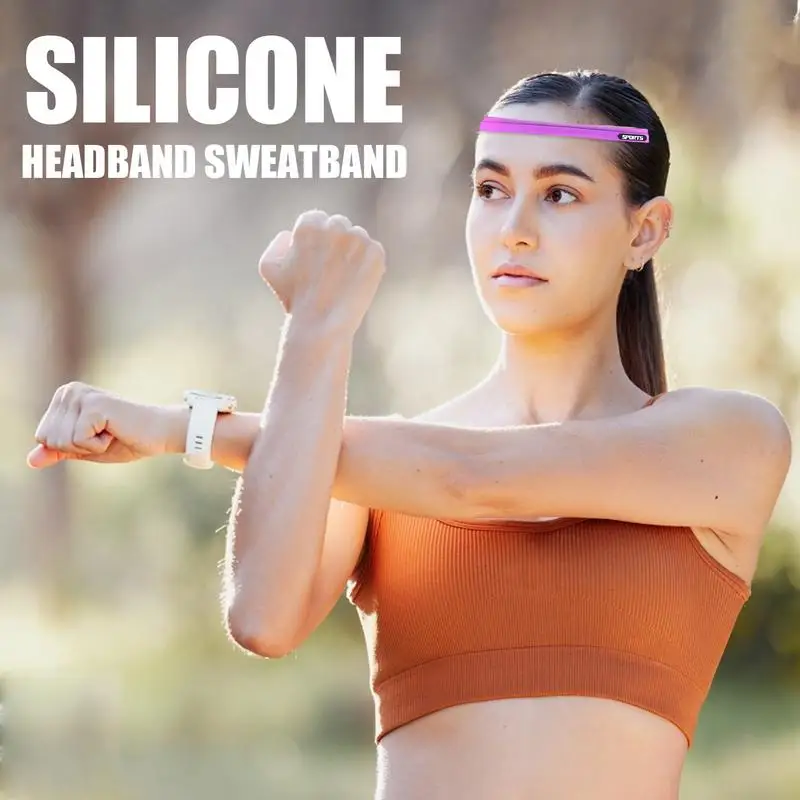 Sports Headbands Non Slip Super Absorbent Adjustable Elastic Head Bands Hairbands Head Bands Moisture Wicking Yoga Headbands For