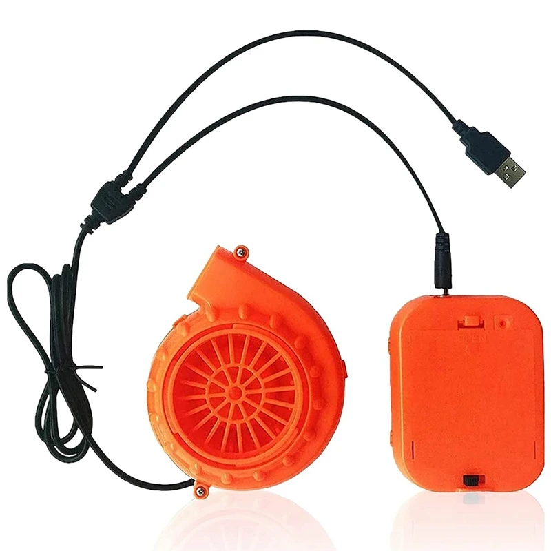 

Mini Blower Fan For Dinosaur Costume Or Mascot Head Or Other Inflatable Game Costume Set, Orange