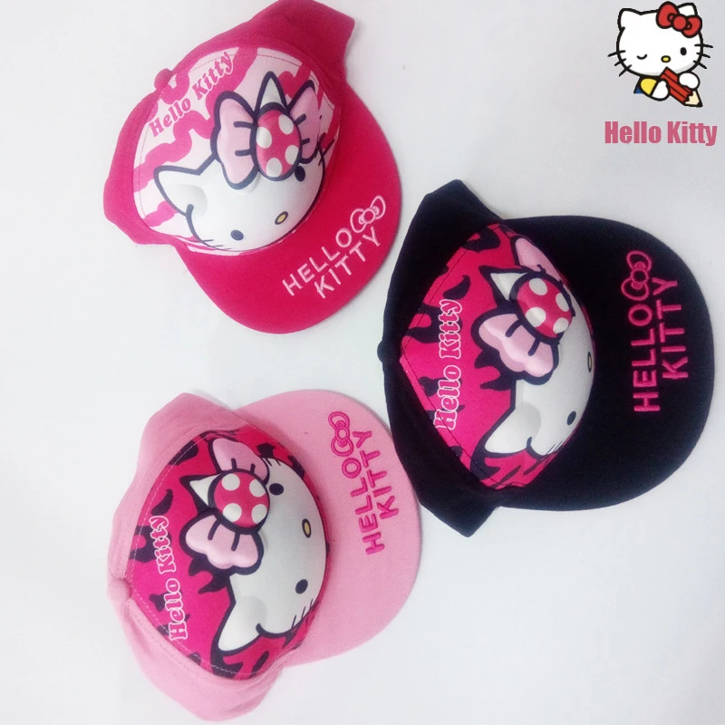 

Sanrio Hello Kitty Children Fashion Baseball Cap Summer Outdoor Sports Sunshade Duck Tongue Cap Street Hip-hop Cap Pointed Cap