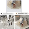 Light Luxury Water Corrugated Trapezoidal Clear Open Desktop Cosmetics Storage Box Multi-grid Makeup Organizer Box Accessories 5