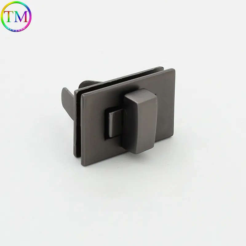 Matte Gun Black Metal Turn Twist Lock Tiny Bag Spring Lock Bag Decorative Clasp Diy Clasps Closure Leather Buckles Hardward