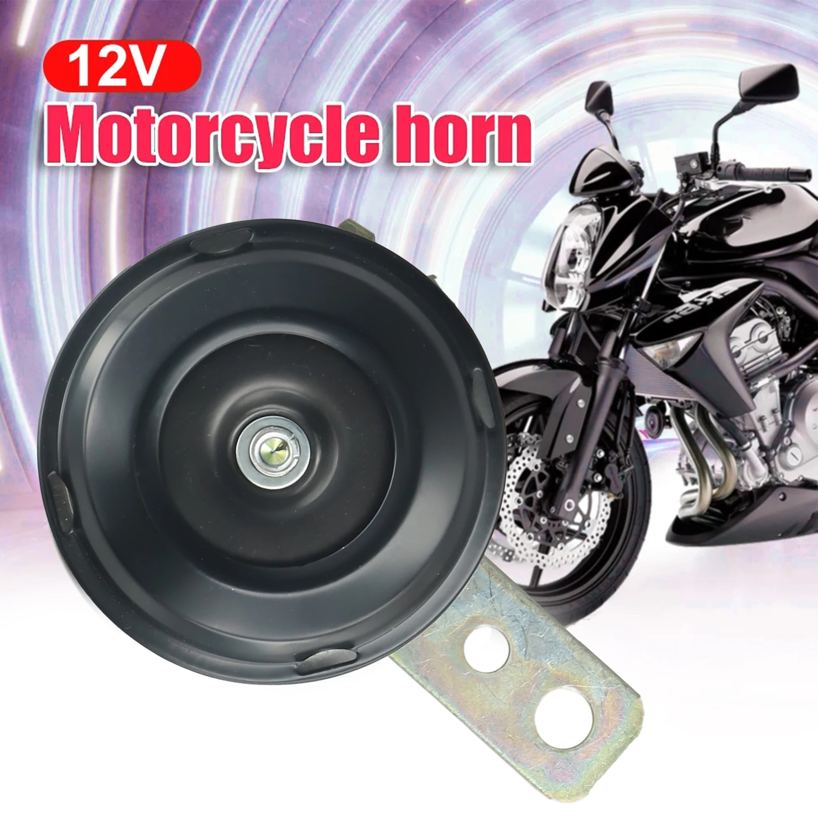 

Motorcycle Horn 12v Black Electric Horn Loud 105db Strong Shock Universal Zirconia Sand 1 Pcs 12V 1.5A Brand New