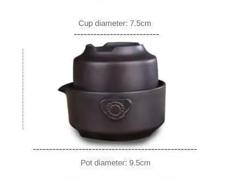 Ceramics Tea Set Include 1 Pot 1 Cup Travel Teapot Elegant Gaiwan Beautiful Easy Teapot Kettle Kung Fu Teaset