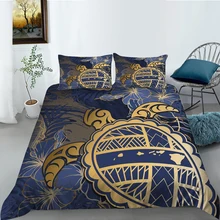 

European Pattern Hot Sale Soft Bedding Set 3d Digital Turtle Printing 2/3pcs High Quality Duvet Cover Set ES/DE/EU/US Size