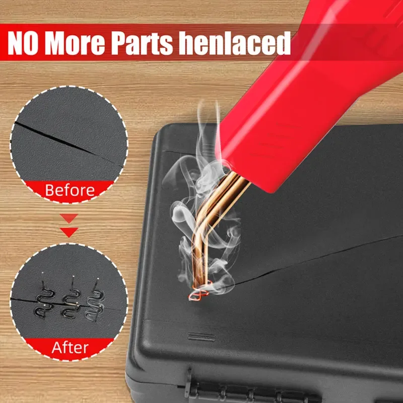 Plastic Welder Toot Set 100W electric iron With 1000Pcs Hot Staple Plastic Welding Gun For Repair Auto Bumper Plastic Crack 3