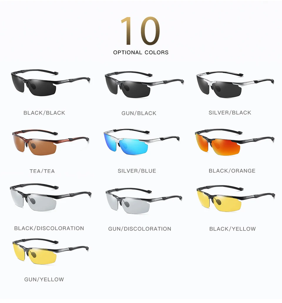 LIOUMO Top Qualität Aluminium Magnesium Sonnenbrille Polarisierte Männer Photochrome Fahren Gläser Frauen Tag Nacht Vision Goggles – Detail 21
