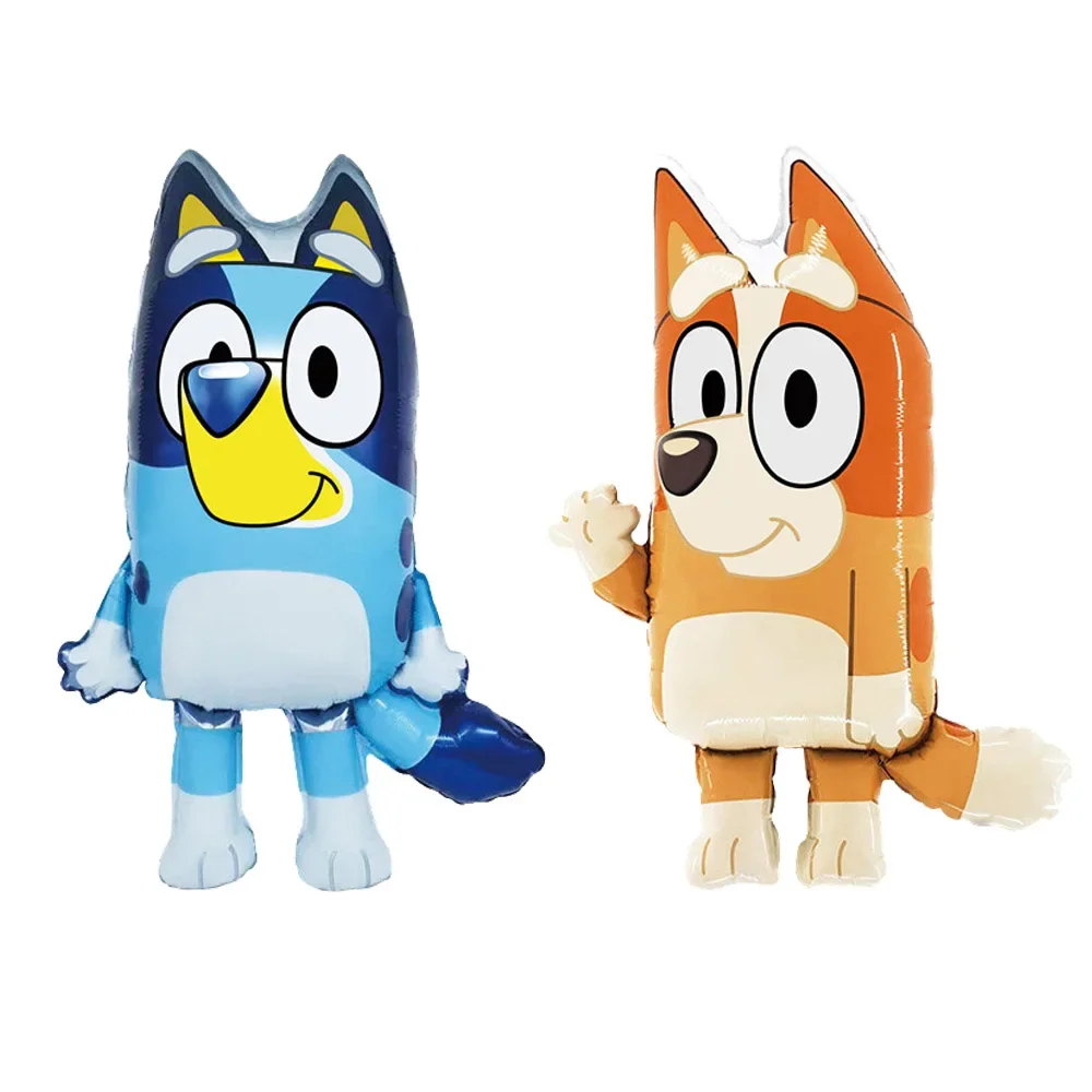 Big Bluey Balloon Kids Party Supplies Children's Beautiful Blue Puppy Bingo Party Decor Dog Foil Balloons Boys Birthday Toy Gift