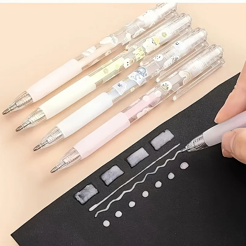 6PC 크리 에이 티브 귀여운 마카롱 컬러 쉘 도트 접착제 펜 학생 세공 스크랩..