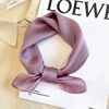 Solid Color 100% Nature Silk Square Scarfs for Women Neck Ties Foulard Neckerchief Hairband Hands Bag Ribbons Headband Gift 3