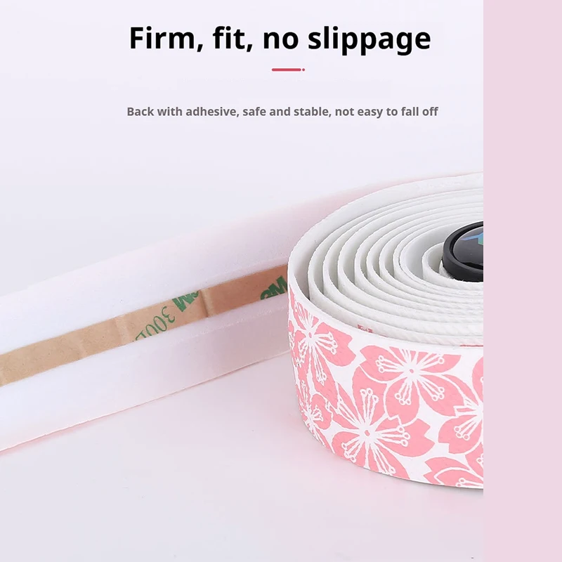 Bike Handlebar Tape Bicycle Handlebar Strap ESLNF Road Bike Handlebar Tapes Cherry Blossom Cycling Handles Wrap Shockproof Anti-slip with Bar Plugs