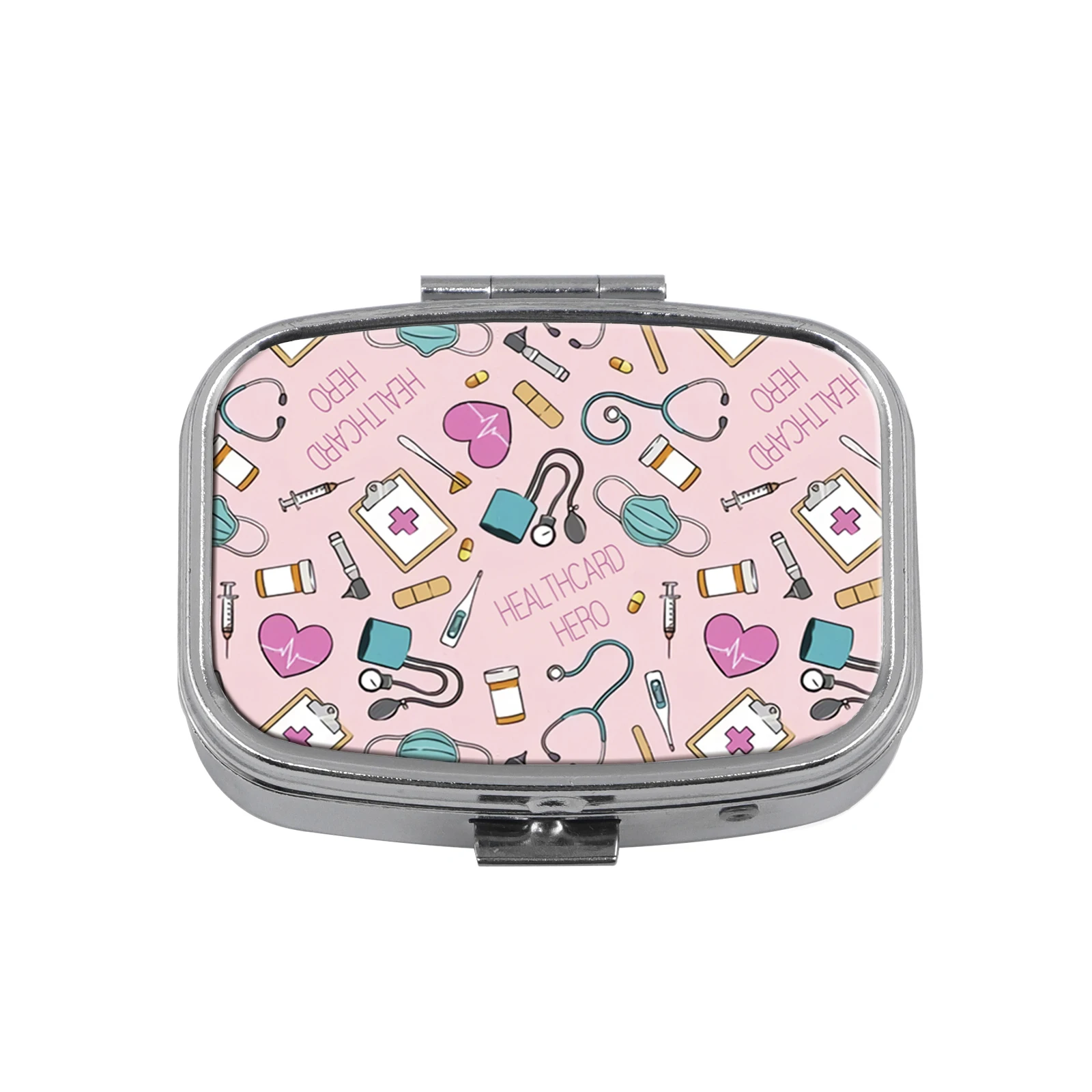 Mini Portable Cartoon Animal Pill Organizer with Multi-Grid Storage