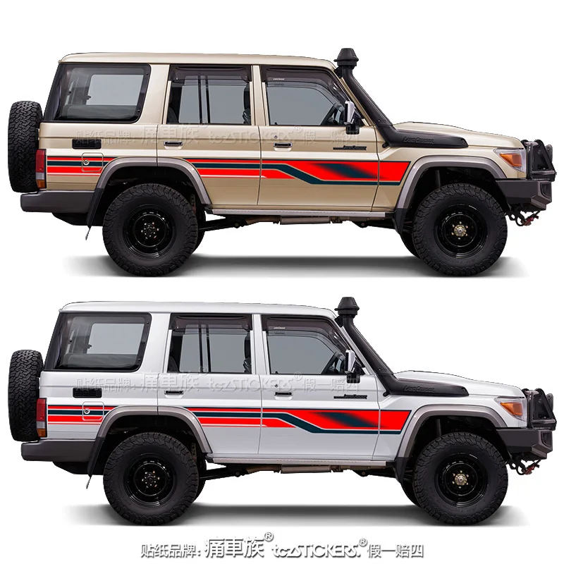 トヨタランドクルーザー76 lc76用カーステッカー,ボディ改造