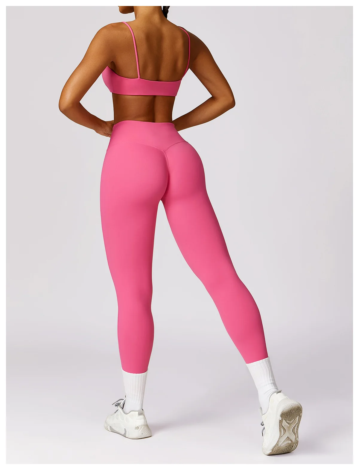 Gym Manufacturer Summer Workout Yoga Suit Set Running Tight Sports Set Women's High Waist Fitness Bra yoga pants leggings Suit 6