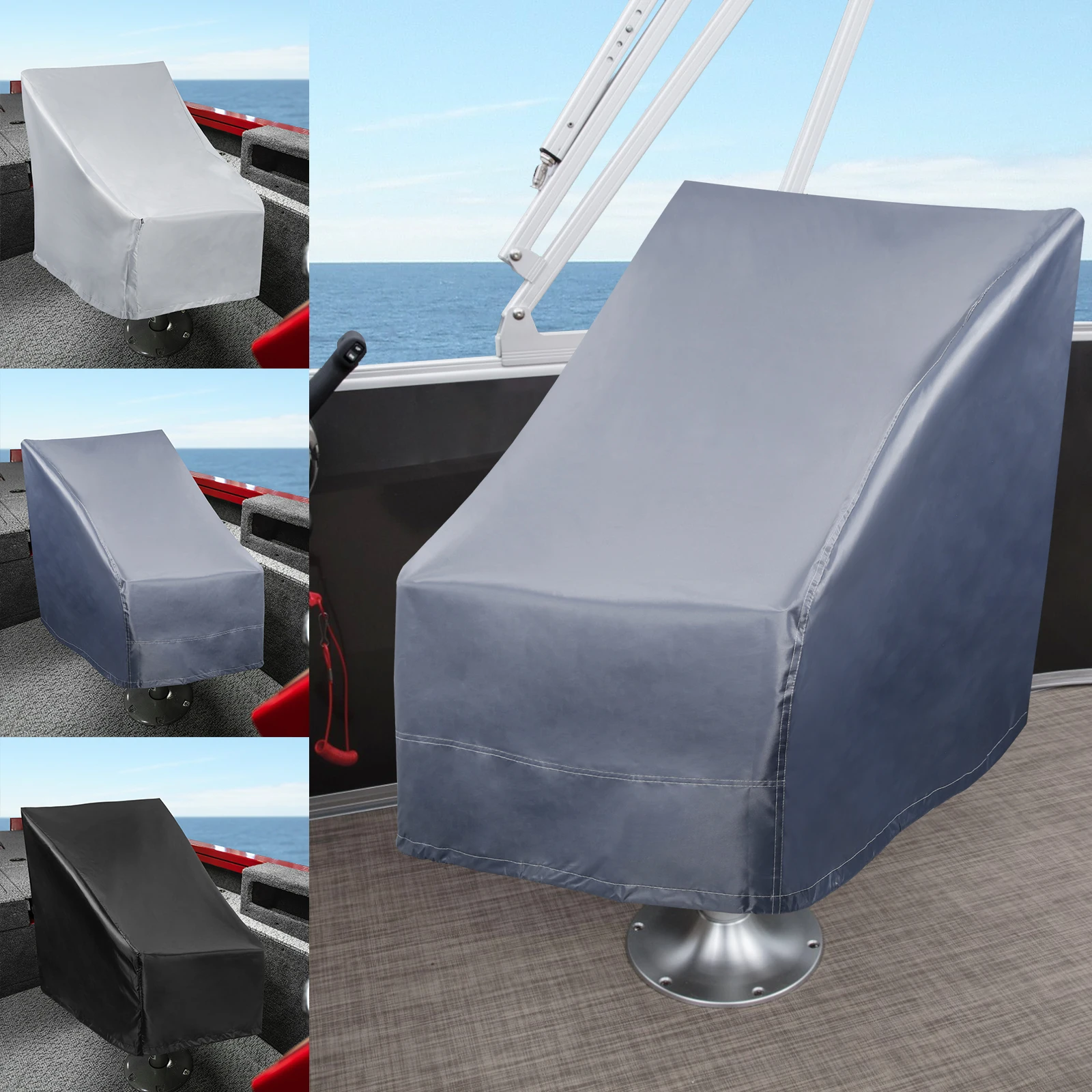 Waterproof Boat Seat Cover Boat Seat Protector Dustproof Pontoon Cover Foldable 22x24x25 in Yacht Furniture Protection