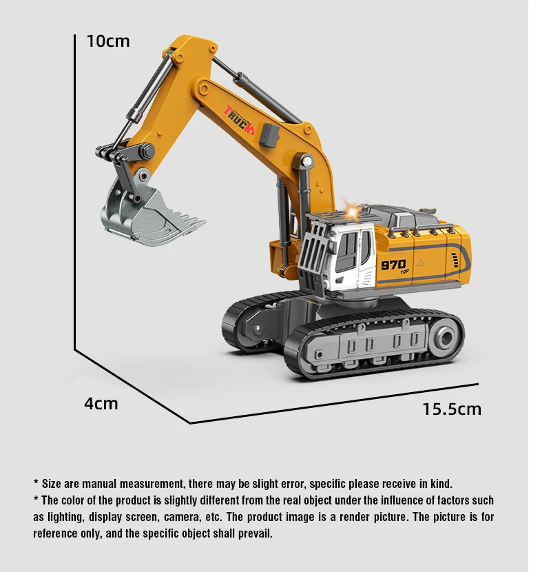 Remote Controlled Rc Excavator Alloy Construction Vehicle Toy_voghion.com