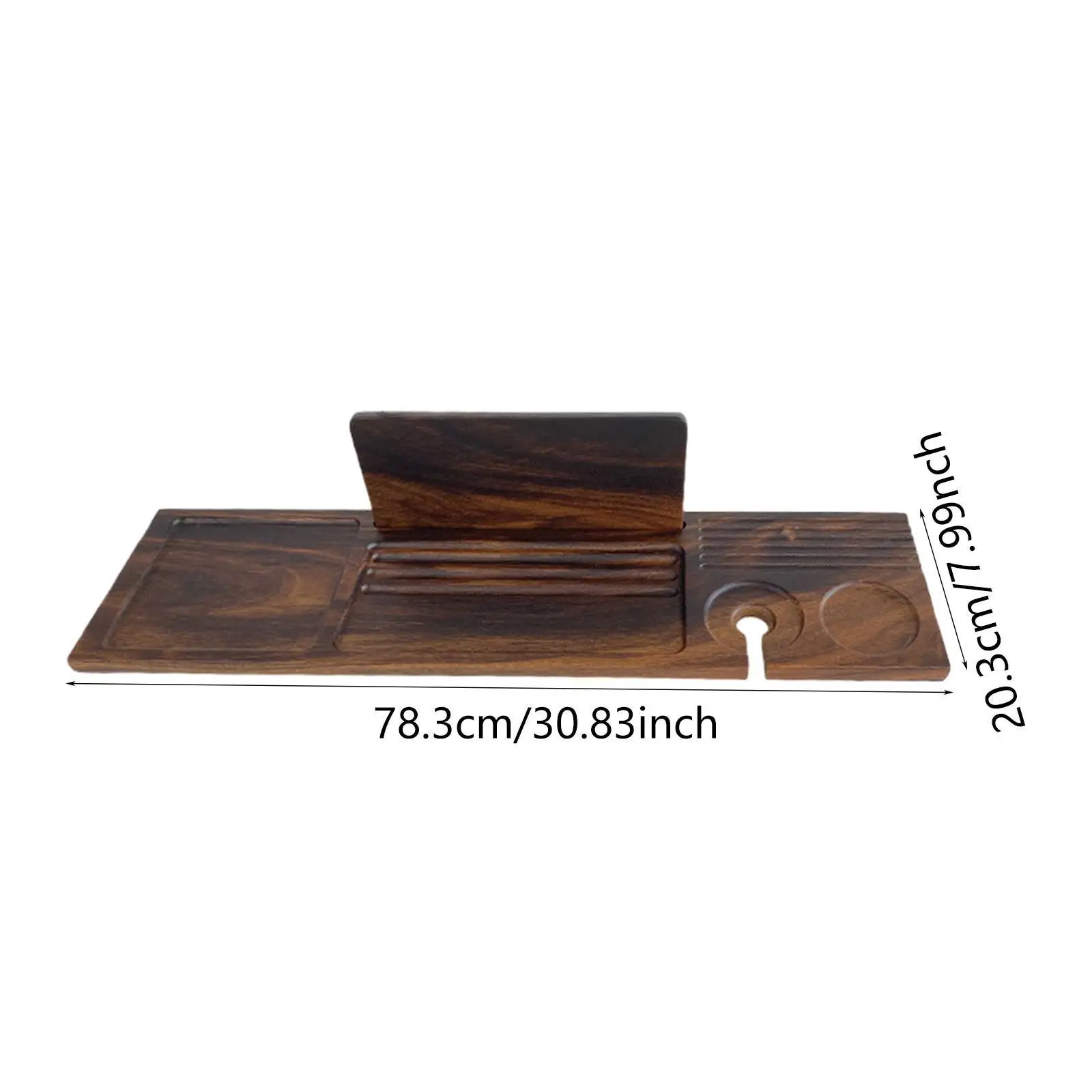 Bathtub Caddy Tray Bath Book Holder Unique Bathtub Accessories Premium Wooden Bathtub Tray for Cup Glass Bathroom Towel Tablet 6