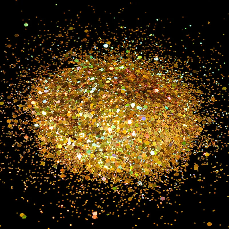 Holographic Chunky Glitter Flakes for DIY Nail Art & Epoxy Creations
