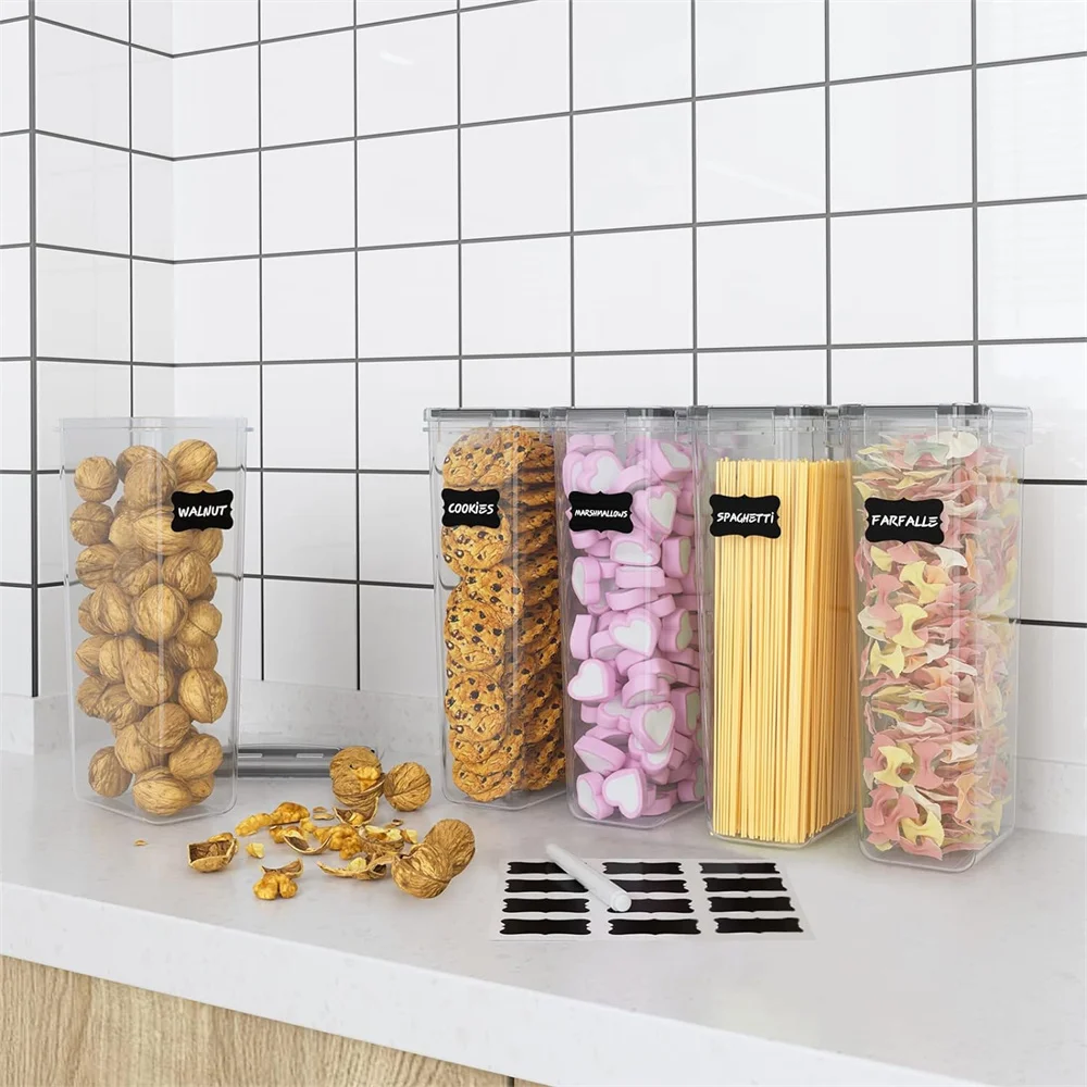 Pasta Containers, 4 Pk 2.8L Airtight Food Storage Containers, Spaghetti Containers for Pantry Organization and Storage, Kitchen 4