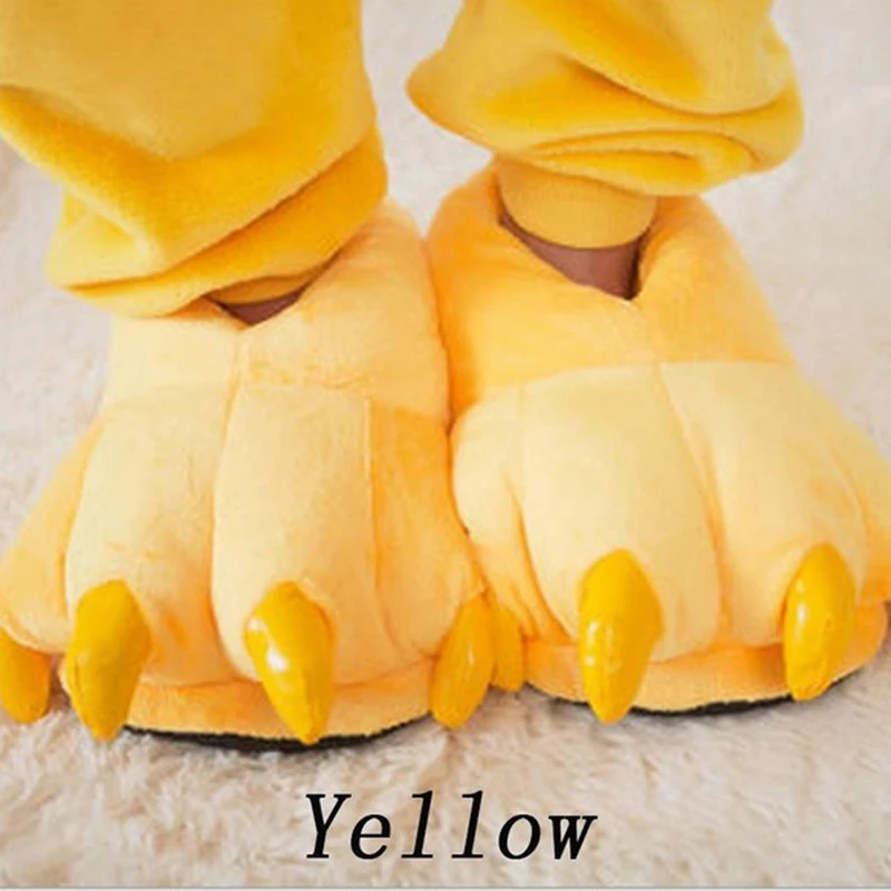 Winter Warm Soft Indoor Floor Slippers Women Men Shoes Paw Funny Animal Christmas Monster Dinosaur Claw Plush Home linen slippers,women slippers,lightweight slippers,cotton slippers,platform slippers,flat slippers,disposable slippers,warm slippers