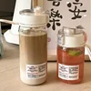 350/550ml Water Bottle Plastic Portable Water Cup with Tea Compartment Outdoor Student Sports Cups BPA Free Water Bottle 3