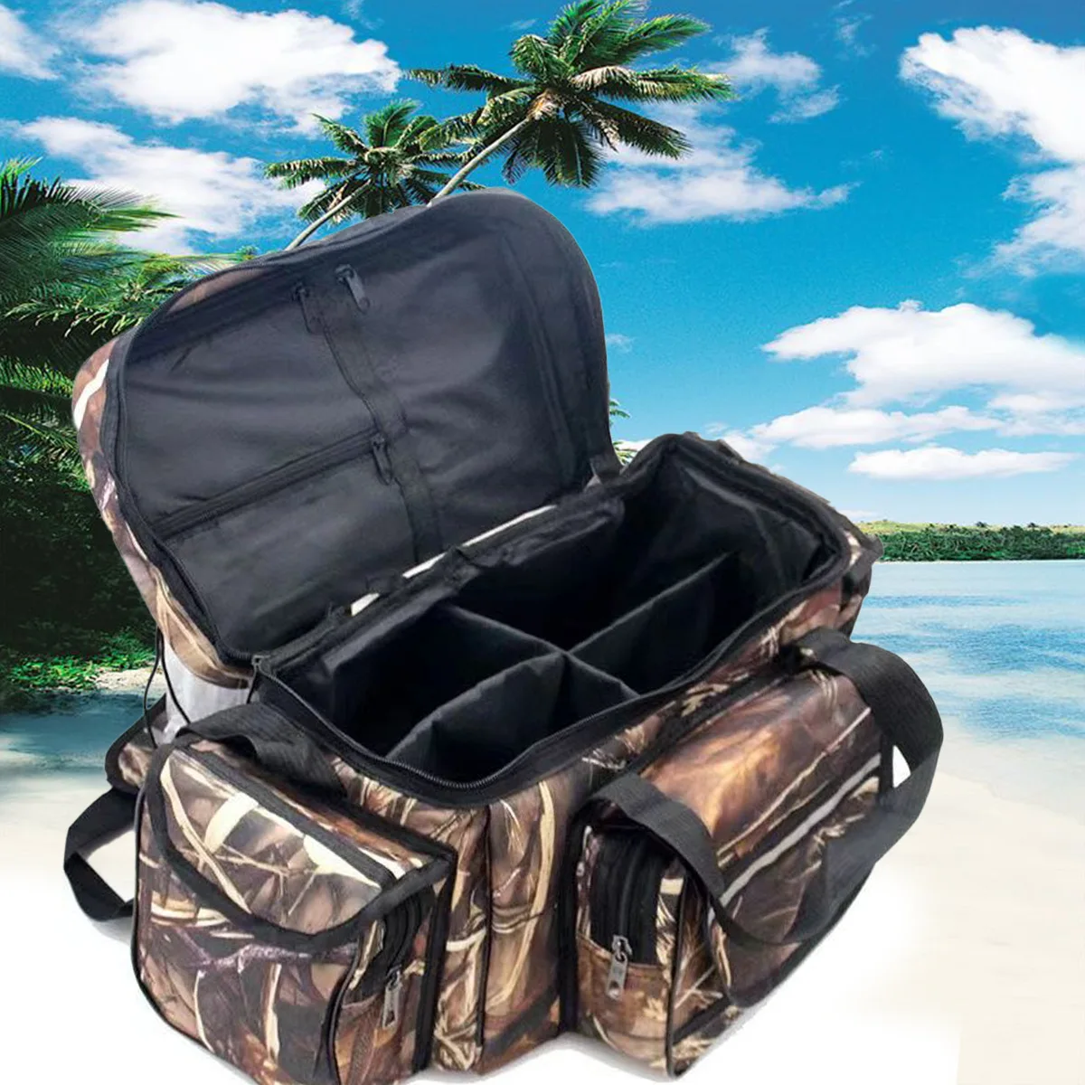 Large Capacity Fishing Gear Bag, Waterproof Fishing Gear Storage Bag, Outdoor Travel Shoulder Bag, Cross Bag Fishing Equipment image 12