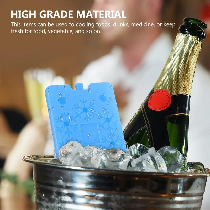 6PCS/SET Ice Pack Reusable Freezer Cooler Ice Blocks Fun and Colorful Cooler Bag Leakproof Wine Home Party Bar Picnic Use