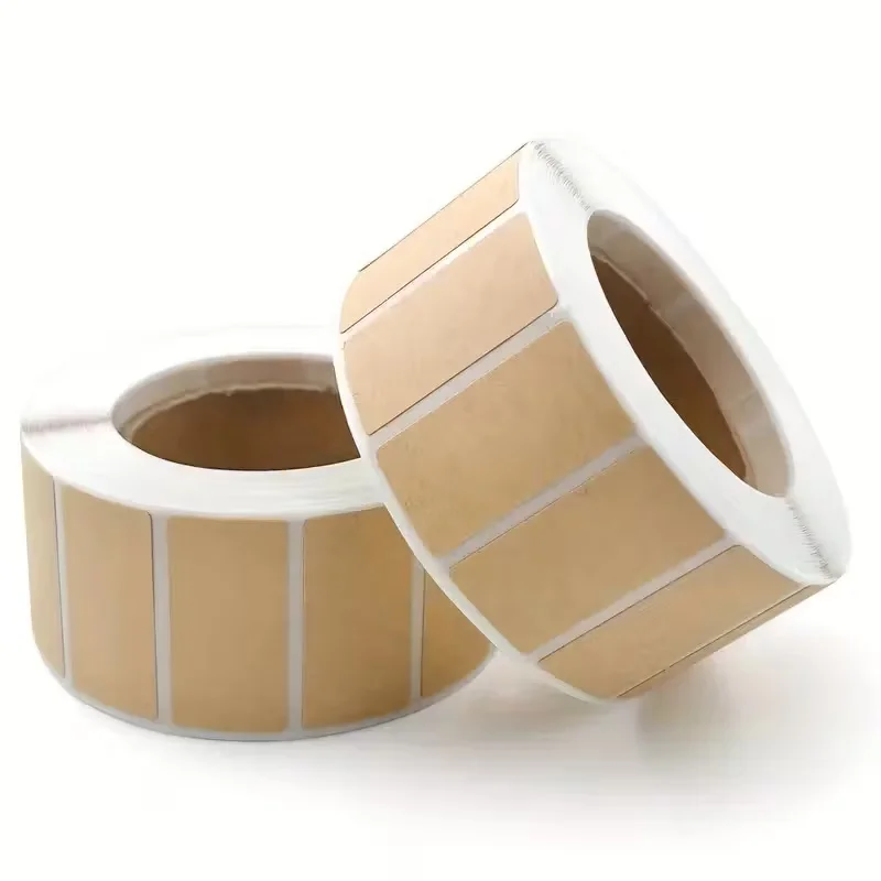 For Office & Packaging: Roll of 100 Self-Adhesive Kraft Paper Labels for Handwriting & Classification - 4