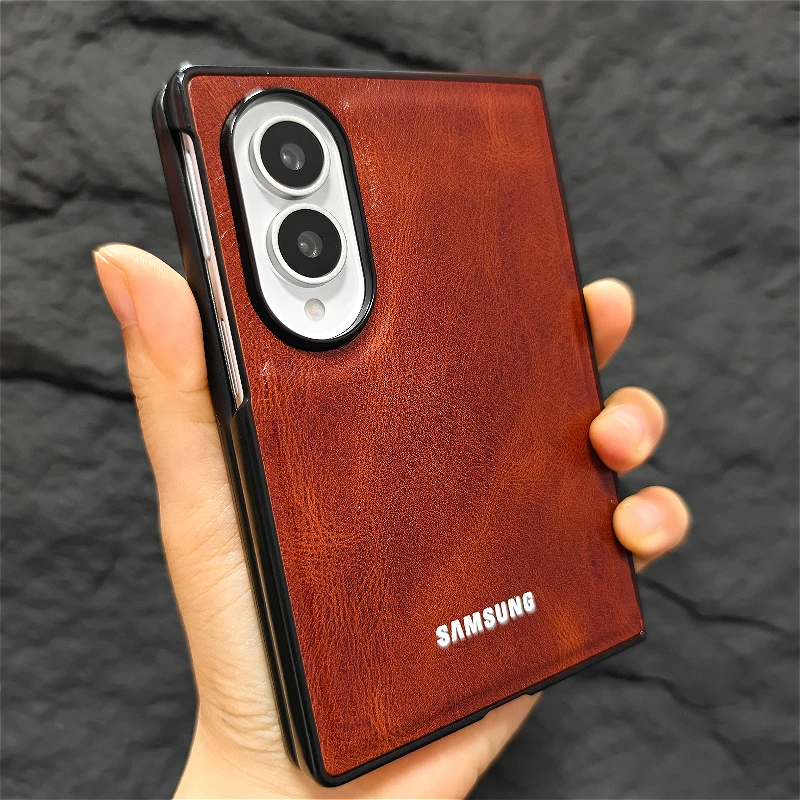 Luxury Leather Shockproof Phone Case - 2-Piece Set with Plain Back Cover