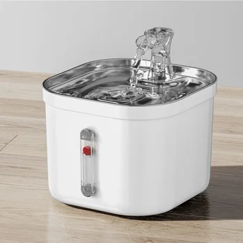 Cat water dispenser cross-border new stainless steel drinking bowl pet water dispenser automatic filtration U.S. Plug C008 1