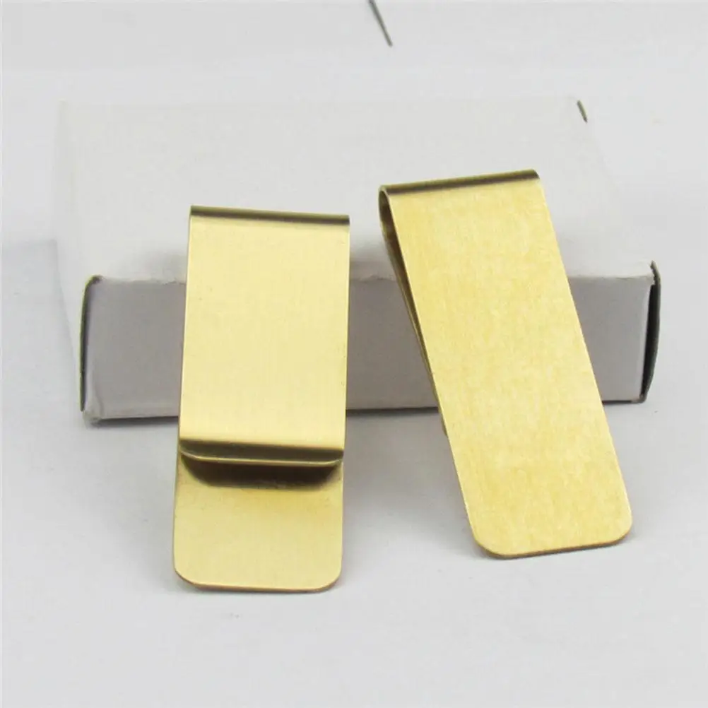 Durable Metal Money Clip With Engraving Space Vintage Copper Oxidation Wallet Pouch Holder Stainless Steel Cash Credit Clips Man