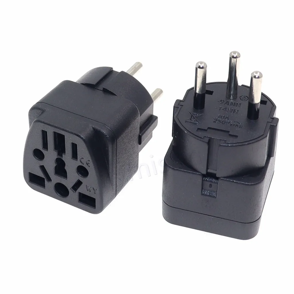 

Universal Israe IL Plug Adapter 3 Pin EU Euro AU US UK To Israel Travel Adapter Electric Power Cord Charger Socket Outlet 10A