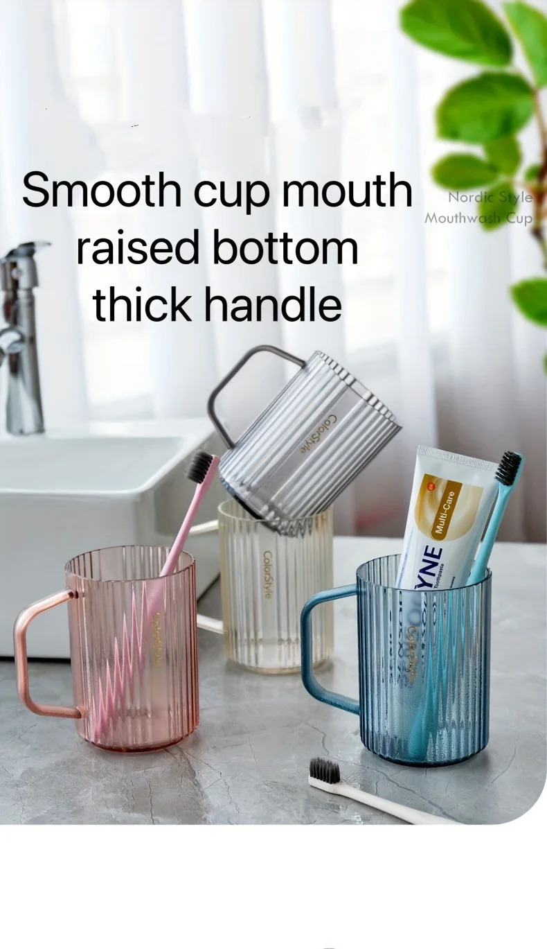 Bicchiere portaspazzolini minimalista da bagno con manico_voghion.com