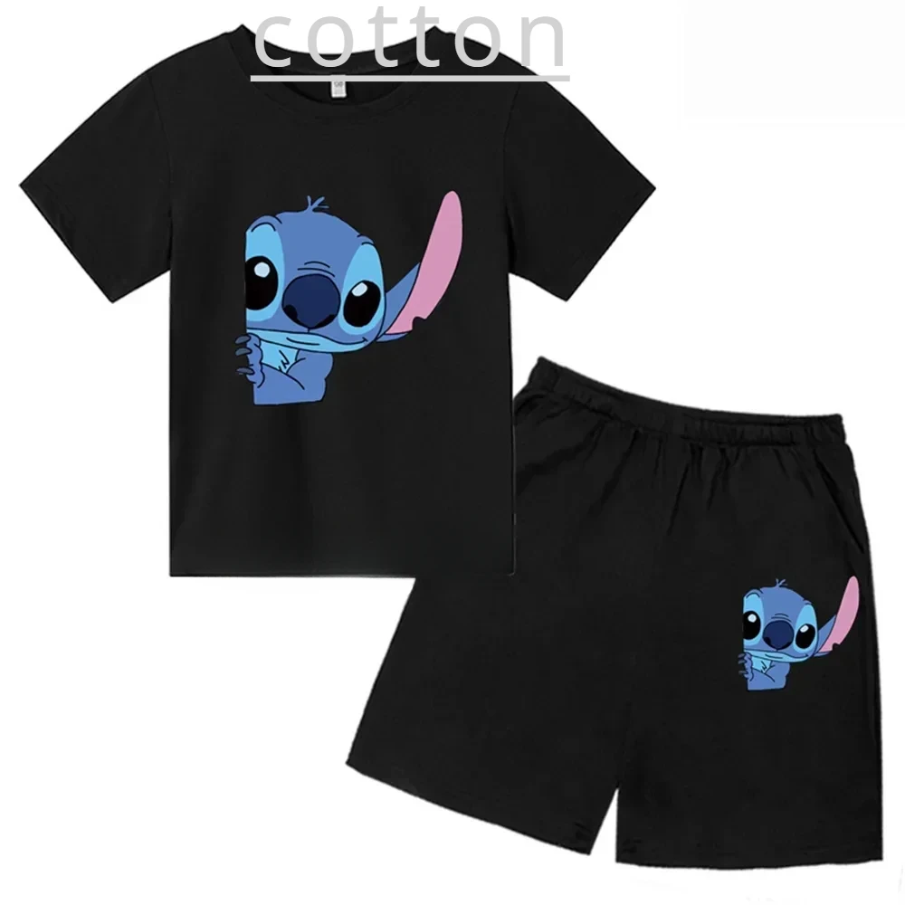 thumbnail image 1 of Conjunto de verano de algodón con bonitos dibujos para niños y bebés, camiseta de dos piezas con pantalones cortos y manga corta informales para niñas, 1 of 4